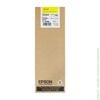 Картридж Epson C13T636400 / T6364 для Stylus Pro 7900 / Pro 9900 / Pro 7700 / Pro 9700 желтый повышенной емкости