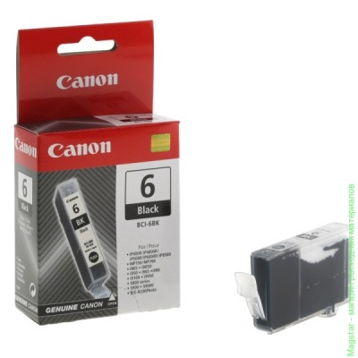 Картридж Canon BCI-6bk / 4705A002 для Pixma iP4000 / iP4000R / iP5000 / iP6000D / iP8500 / MP750 / MP780 / i865 / S800 / S900D