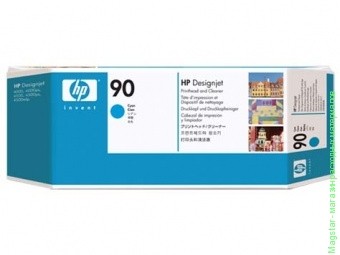 Печатающая головка-картридж HP C5055A / № 90 для Designjet 4000 / 4000ps / 4500 / 4500ps , синий с устройством очистки