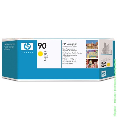 Печатающая головка-картридж HP C5057A / № 90 для Designjet 4000 / 4000ps / 4500 / 4500ps , желтый с устройством очистки