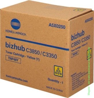Картридж Konica Minolta TNP-48Y / A5X0250 для bizhub C3350 / bizhub C3850