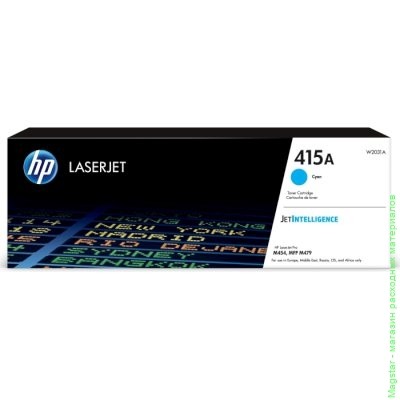 Картридж HP 415A / W2031A для Color LaserJet Pro M454dn / MFP M479, голубой, 2100 страниц
