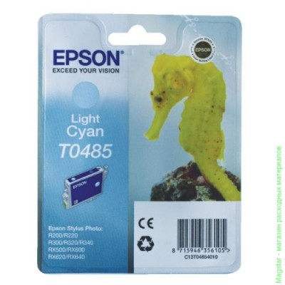 Картридж Epson T0485 / C13T04854010 для R200 / R220 / R300 / R320 / R340 / RX500 / RX600 / RX620 светло-голубой