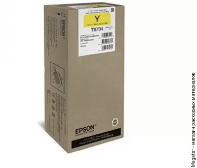 Картридж Epson T9734 / C13T973400 для WorkForce Pro WF-C869RDTWF / WF-C869R series / PX-S7070X / PX-M7070FX, желтый, стандартной емкости XL