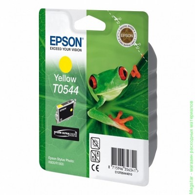 Картридж Epson C13T05444010 / T0544 для R800 / R1800 желтый