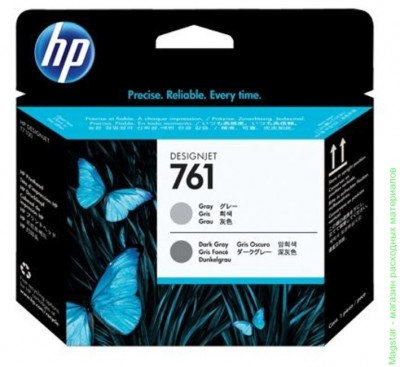 Печатающая головка-картридж HP CH647A / № 761 для DesignJet T7100 , серая / темно-серая