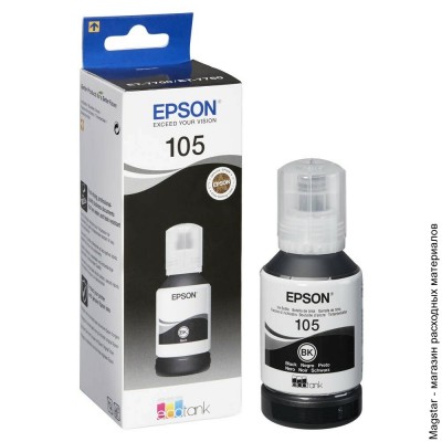 Контейнер-картридж Epson C13T00Q140 / 105 для L7160/L7180, с черными чернилами