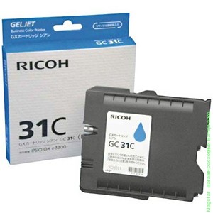 Картридж для гелевого принтера Ricoh 405689 / GC31C для Aficio GX e2600 / GX e3300N / GX e3350N / GX e5550N / GX e7700N