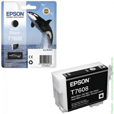Картридж Epson C13T76084010 / T7608 для SureColor SC-P600 черный матовый