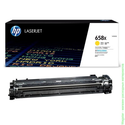 Картридж HP 658X / W2002X для Color LaserJet Enterprise M751dn / M751, желтый повышенной ёмкости, 28000 страниц