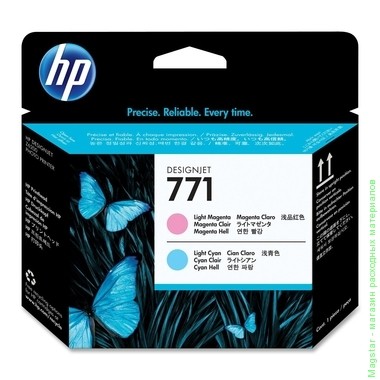 Печатающая головка-картридж HP CE019A / № 771 для Designjet Z6200 / DesignJet Z6800 , Светло-голубая / светло-пурпурная
