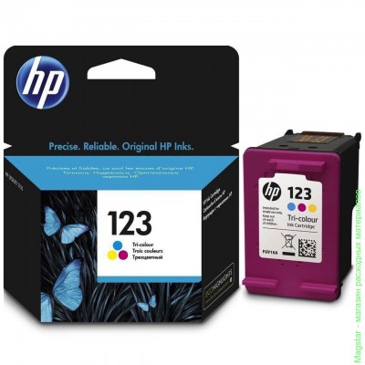 Картридж HP F6V16AE / № 123 для DeskJet 2130, цветной