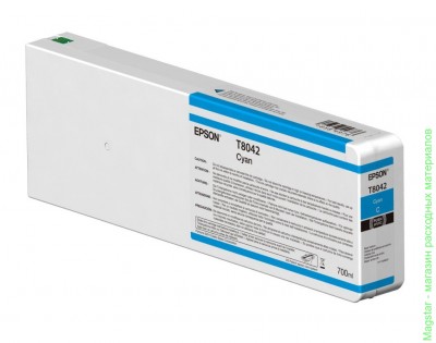 Картридж Epson C13T804200 / T8042 для SC-P6000 / SC-P7000 / SC-P8000 / SC-P9000 XXL UltraChrome HDX голубой повышенной емкости