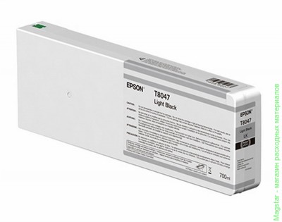 Картридж Epson C13T804700 / T8047 для SC-P6000 / SC-P7000 / SC-P8000 / SC-P9000 XXL UltraChrome HDX серый повышенной емкости