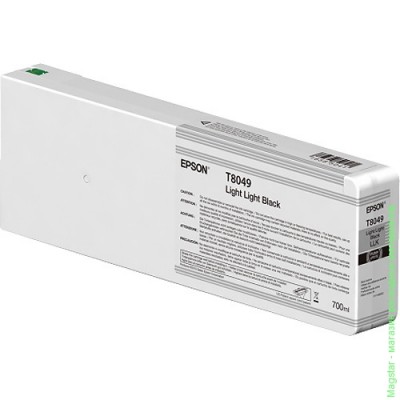 Картридж Epson C13T804900 / T8049 для SC-P6000 / SC-P7000 / SC-P8000 / SC-P9000 XXL UltraChrome HDX светло-серый повышенной емкости