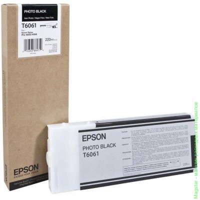 Картридж Epson C13T606100 / T6061 для Stylus Pro 4880 / Pro 4800 черный фото повышенной емкости