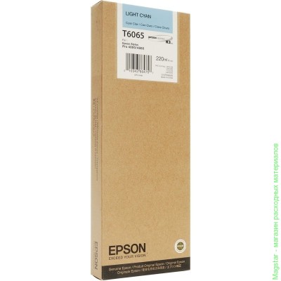 Картридж Epson C13T606500 / T6065 для Stylus Pro 4880 / Pro 4800 светло-голубой повышенной емкости