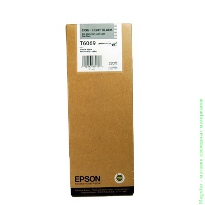 Картридж Epson C13T606900 / T6069 для Stylus Pro 4880 / Pro 4800 светло-серый повышенной емкости
