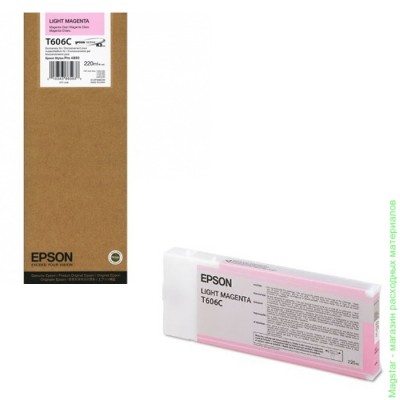 Картридж Epson C13T606C00 / T606C для Stylus Pro 4880 / Pro 4800 светло-пурпурный повышенной емкости