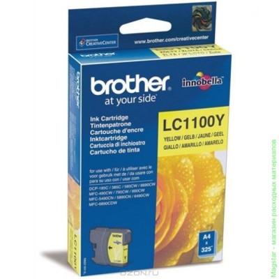 Картридж Brother LC1100Y для DCP-385C / DCP-6690CW / MFC-990CW