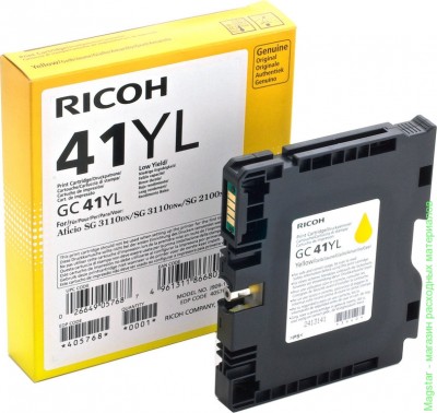 Картридж Ricoh 405768 / тип GC41YL для Aficio SG2100N / SG3110DN / SG3110DNw / SG3100SNw / SG3110SFNw / SG7100DN / SG2100