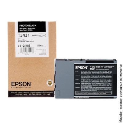 Картридж Epson T5431 / C13T543100 для Stylus Pro 7600/9600/4000, черный