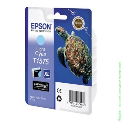 Картридж Epson C13T15754010 / T1575 для R3000 светло-голубой