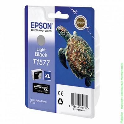 Картридж Epson C13T15774010 / T1577 для R3000 серый