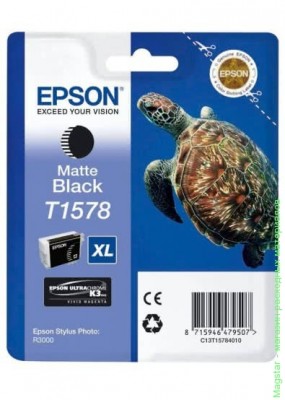 Картридж Epson C13T15784010 / T1578 для R3000 черный матовый