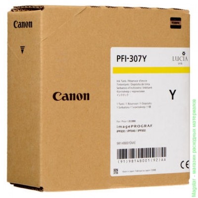 Картридж Canon PFI-307Y / 9814B001 для iPF830 / iPF840 / iPF850