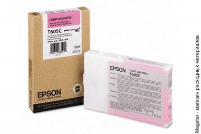 Картридж Epson T605C / C13T605C00 для Stylus Pro 4800/Pro 4880, светло-пурпурный