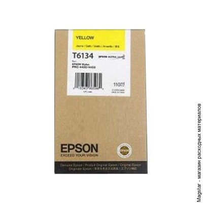 Картридж Epson T6134 / C13T613400 для Stylus Pro 4450 / Pro 4400, желтый