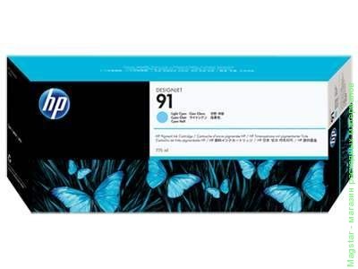 Картридж HP C9470A / № 91 для DesignJet Z6100, светло-голубой