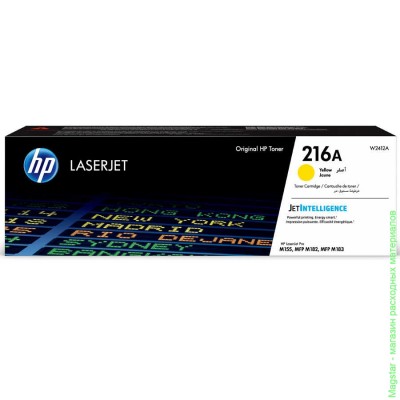 Картридж HP 216A / W2412A для Color LaserJet Pro MFP M182 / M183 / M183fw / M182n желтый, 850 страниц