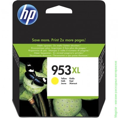 Картридж HP F6U18AE / № 953XL для OfficeJet Pro 8210 / Pro 8218 / Pro 8710 / Pro 8715 / Pro 8716 / Pro 8720 / Pro 8725 / Pro 8730 / Pro 8740, желтый