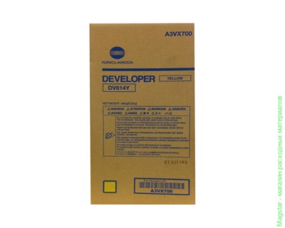 Девелопер Konica-Minolta DV-614Y / A3VX700 для bizhub PRESS C1060/C1060L/C1070/C1070P/C71hc желтый