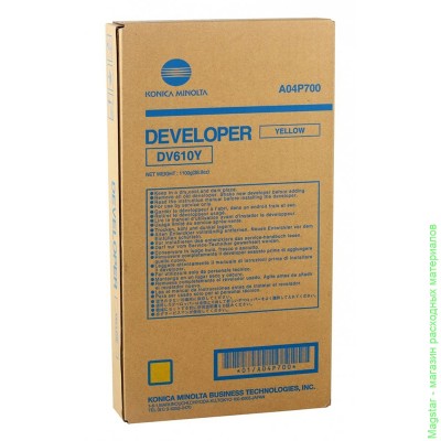 Девелопер Konica-Minolta DV-610Y / A04P700 для bizhub Pro C5500/C5501/C6500/C6501/C65hc желтый