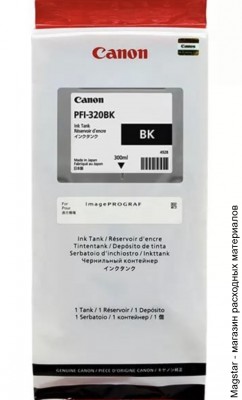 Картридж Canon PFI-320BK / 2890C001 для TM-200/TM-205/TM-300/TM-305 черный, 300 мл