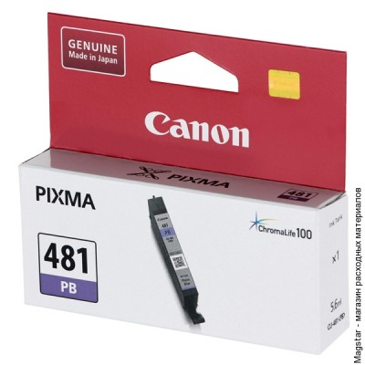 Картридж Canon CLI-481PB / 2102C001 для Pixma TS6140/TS8140/TS8140TS/TR7540/TS9140/TR8540, фото-голубой