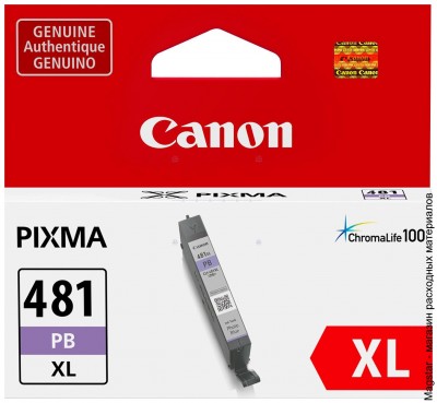 Картридж Canon CLI-481XL PB /  2048C001 для Pixma TS6140/TS8140/TS8140TS/TR7540/TS9140/TR8540, фото-голубой,увеличенной емкости