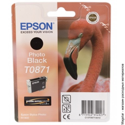 Картридж Epson T0871 / C13T08714010 для R1900, черный фото