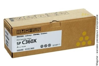 Ricoh 408253 / тип SPC360X LE принт-картридж для SPC361SFNw, желтый